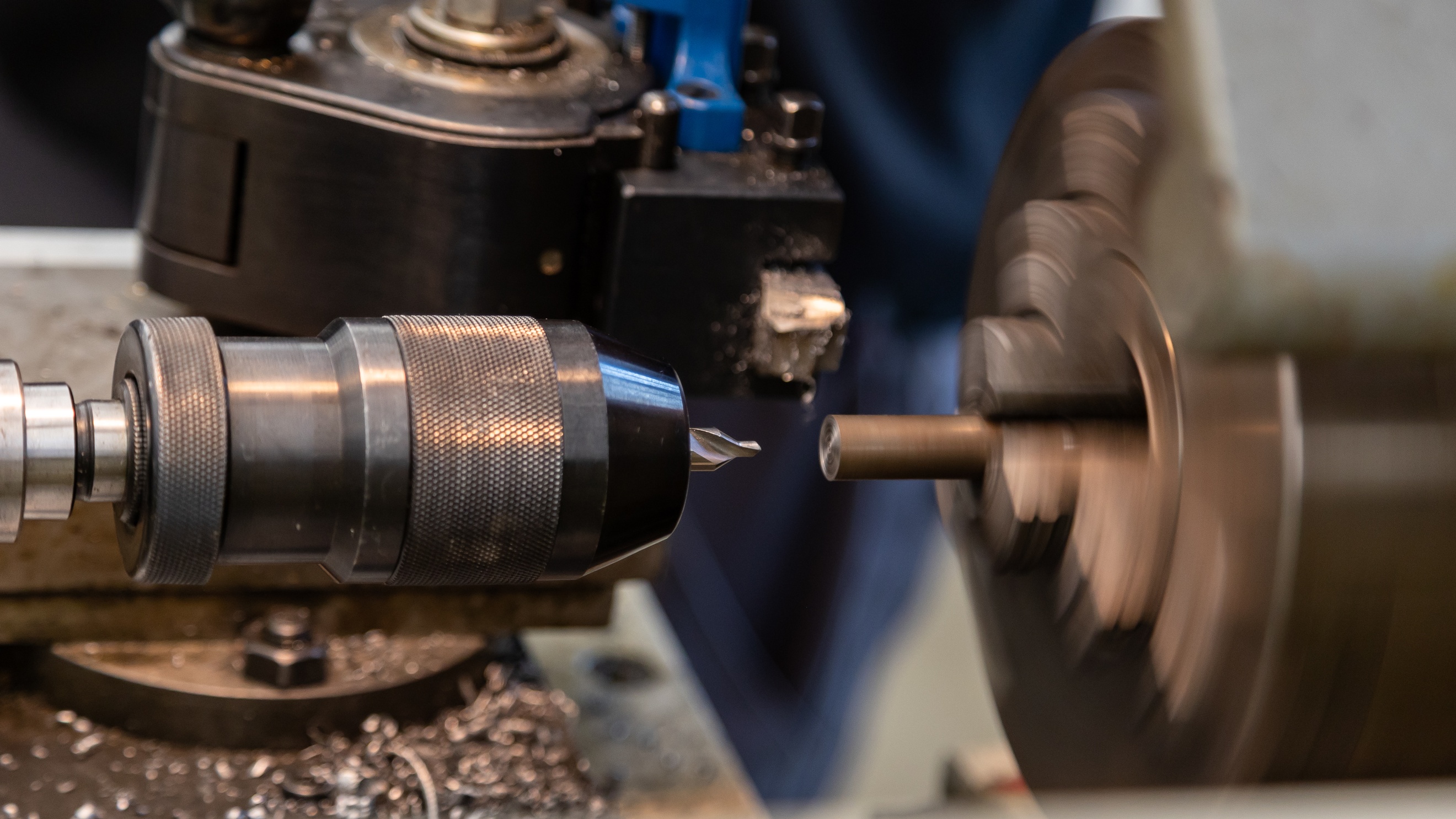 Nahaufnahme eines Metallbohrers