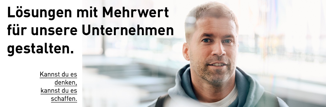 Portrait-Bild Oliver Spritzendorfer - Schriftzug Lösungen mit Mehrwert für unsere Unternehmen gestalten