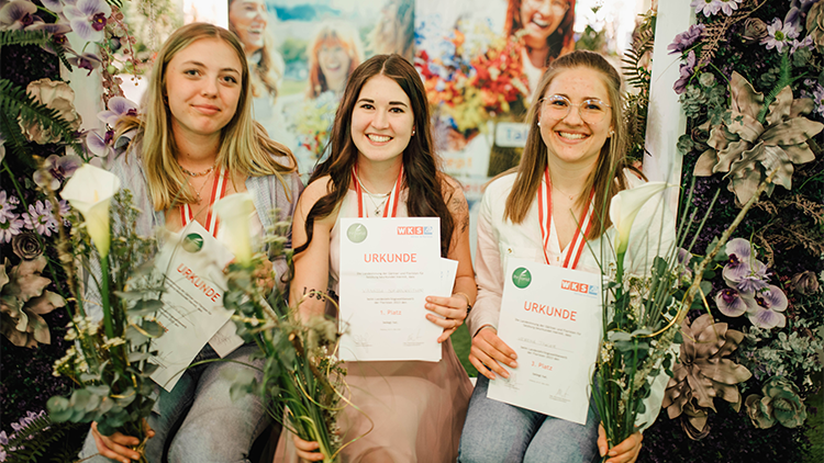 Gewinnerinnen beim Landeslehrlingswettbewerb der Floristen